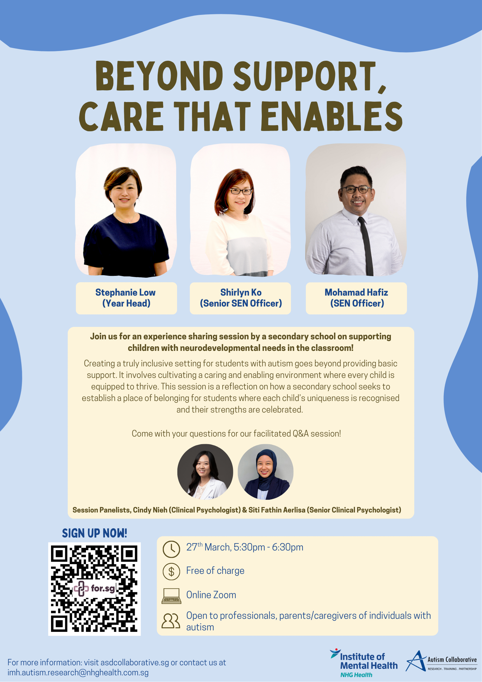 Poster for 'Beyond Support, Care that Enables'