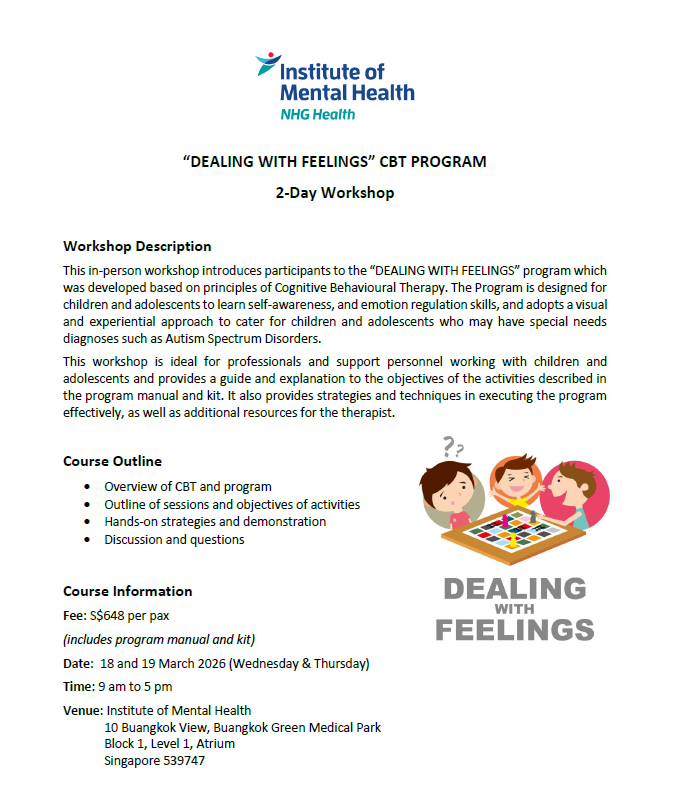 Poster for "Dealing with Feelings" CBT Workshop